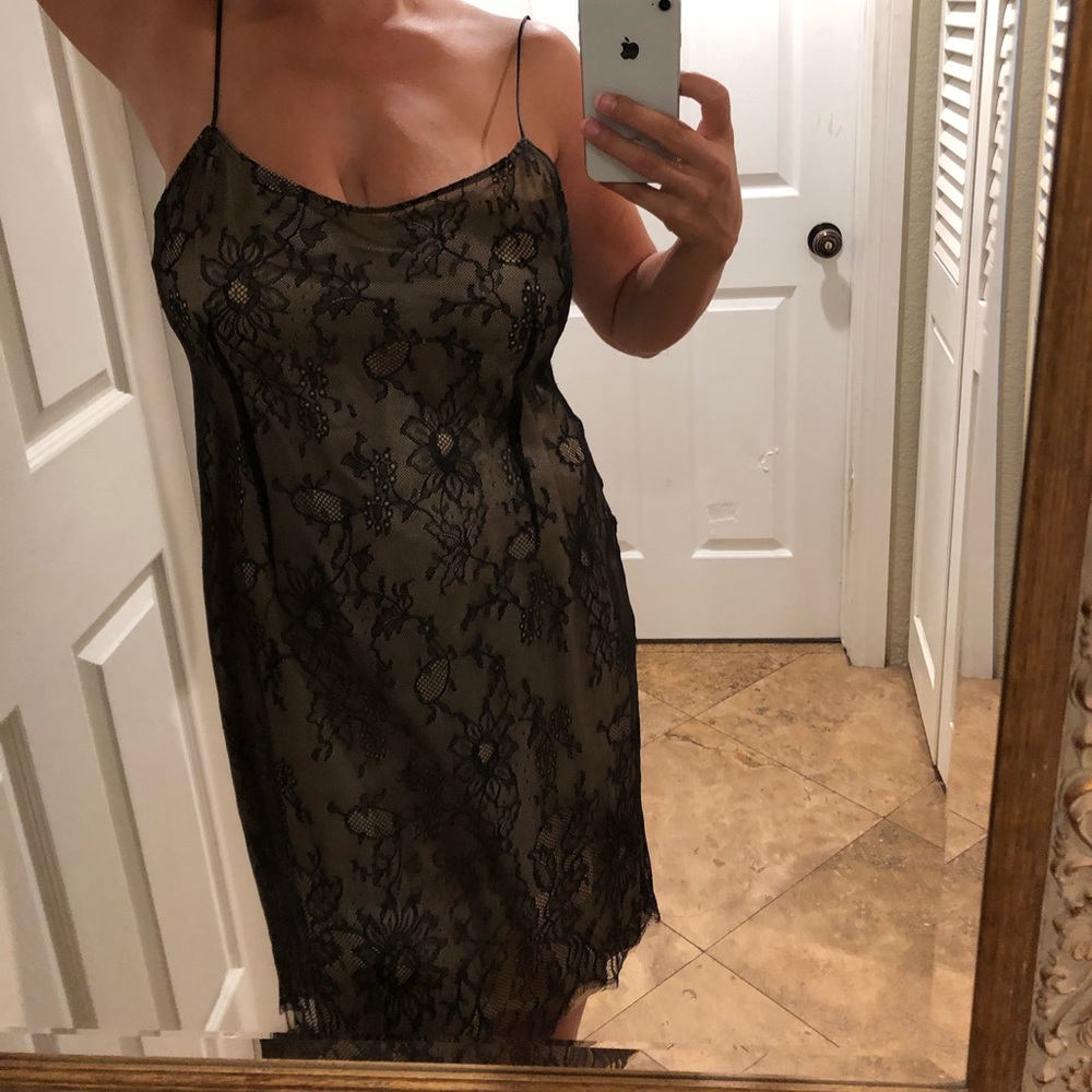 Teri Jon lingerie style lace dress size 12 sexy cocktail